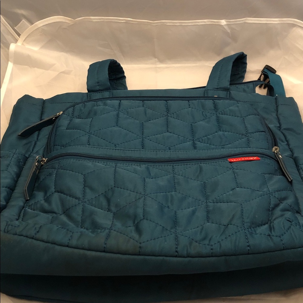 Quilted Teal Women’s Shoulder or Diaper Bag